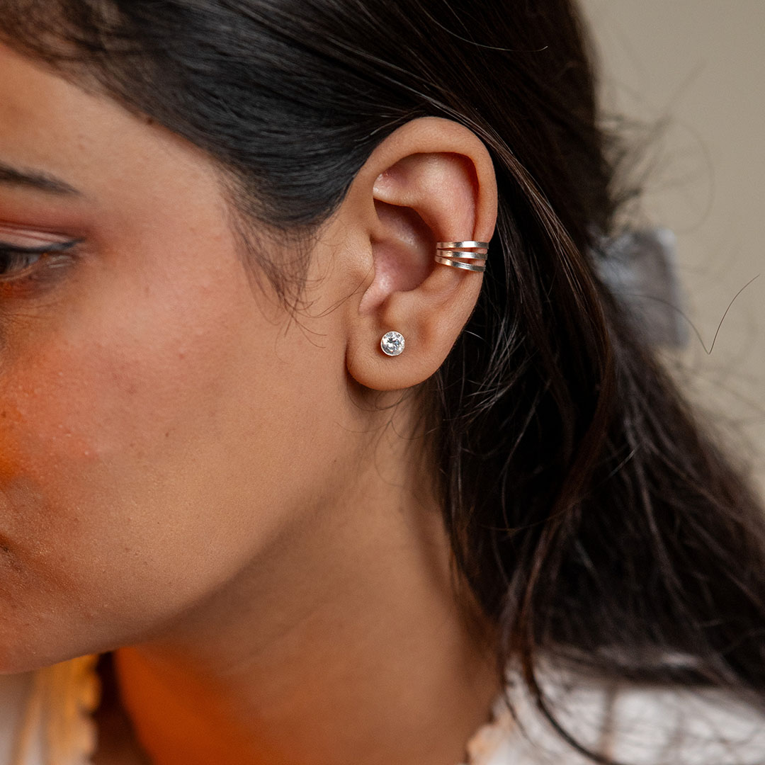 Silver 3 Line Ear Cuff